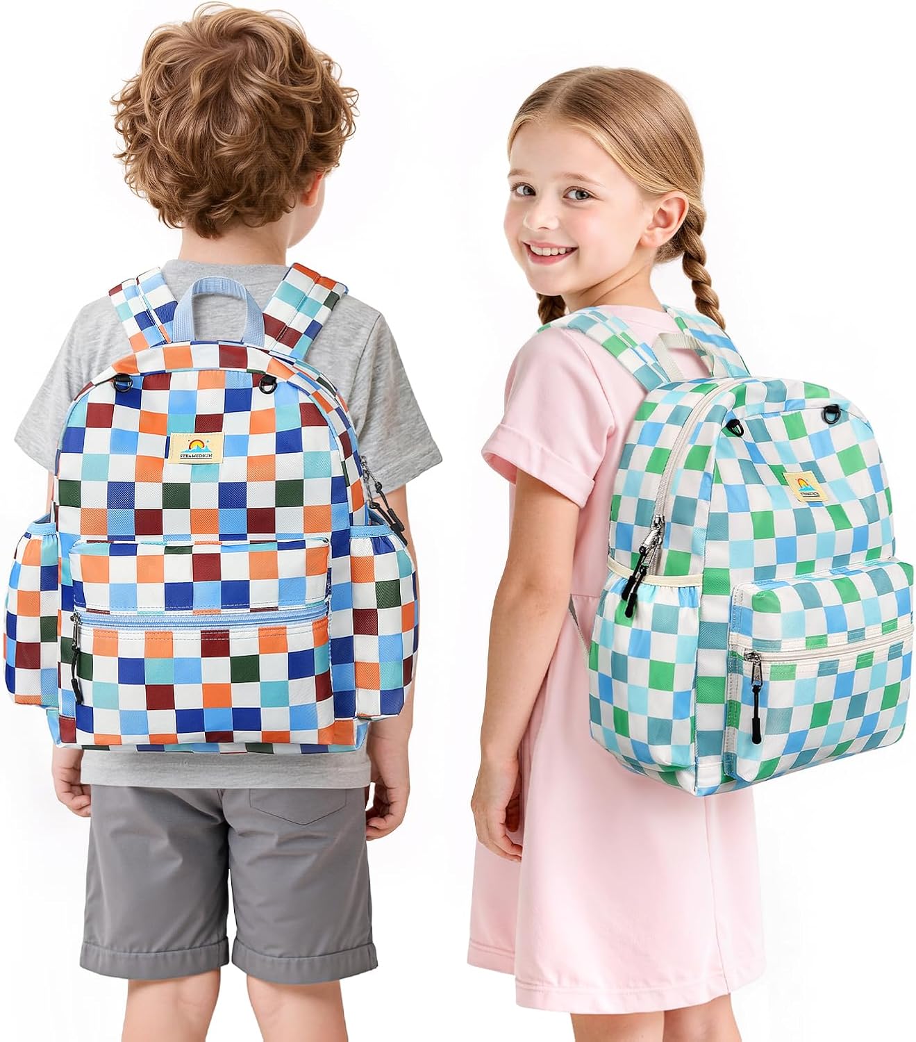 Kids Backpack for Boys Girls 5-8, 15inch Girls Boys Backpacks Kindergarten