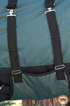 1200D Winter Turnout Blanket Hunter Green Black 78 in