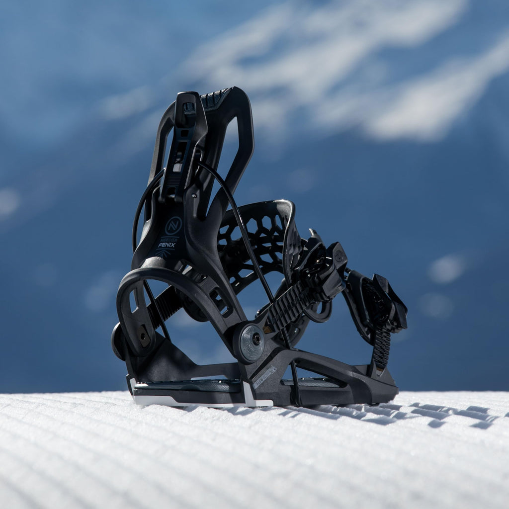Flow Fenix Men's Quick-Entry Snowboard Bindings, Black, Large