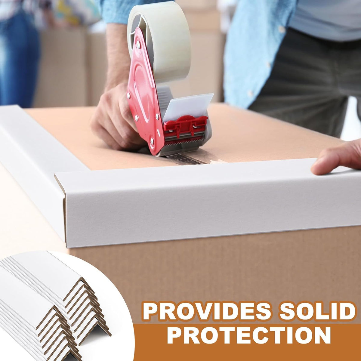 100 Pcs 1.89" x 1.89" x 12" Cardboard Edge Corner Protectors