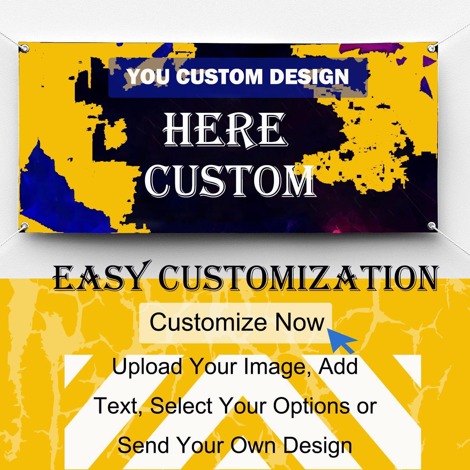 Custom Banners and Signs Personalized Customizable Full Color Vinyl Banners Printing for Parties Business Birthday