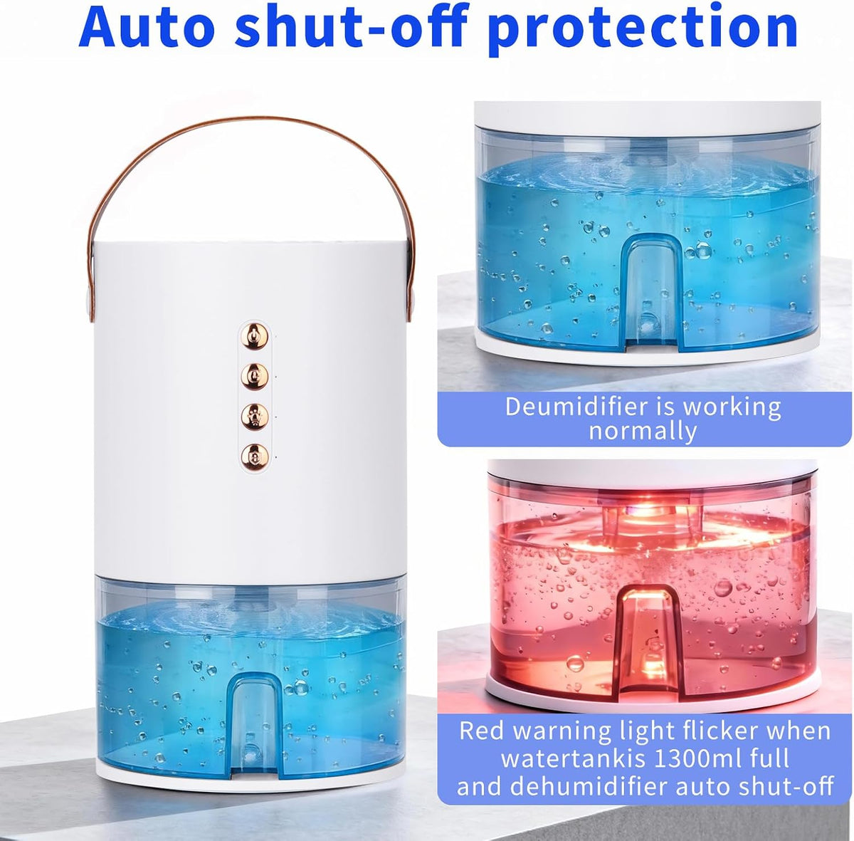 Dehumidifier for Home, 60 Oz | Small Portable Design, For Basement, Bedrooms, Bathrooms, Closets, RVs, Automatic