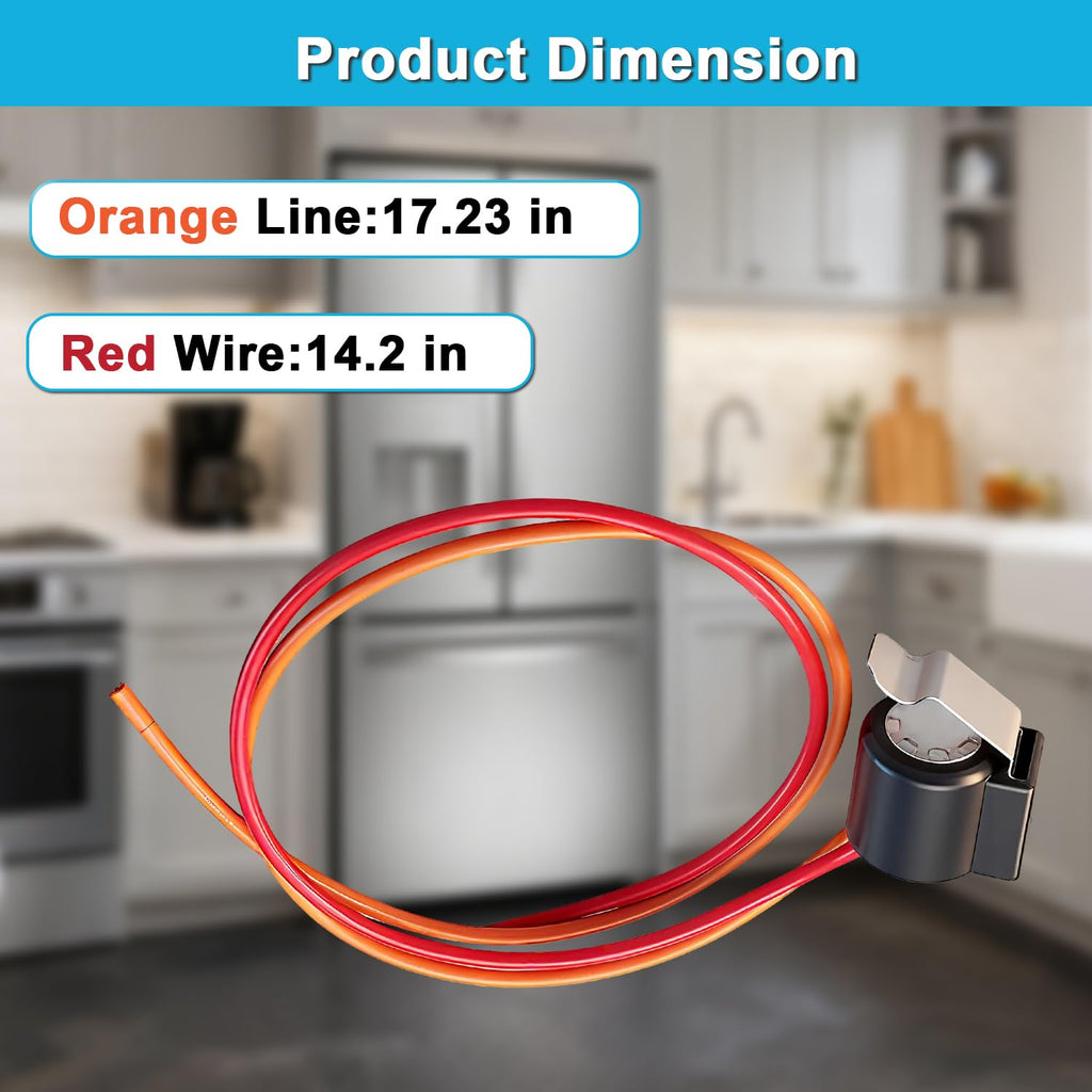 Refrigerator Freezer Defrost Thermostat Compatible with GE Refrigerators Replace#: WR50X10108 WR50X10109 AP5712605 3033062 PS8688283