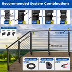 [Patent]Muzata 20Pairs Black Cable Railing Hardware Tensioner&Terminal CB05