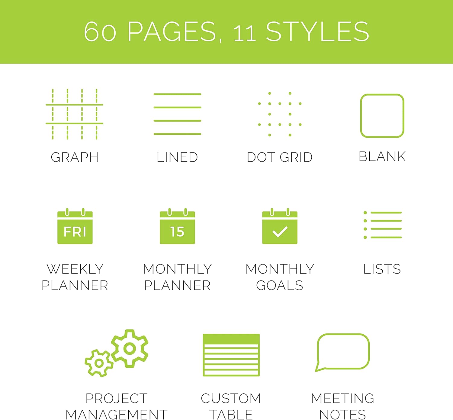 Fusion Plus Smart Reusable Notebook Planner, Notetaking and Planning In One, Letter Size 8.5x11, Black