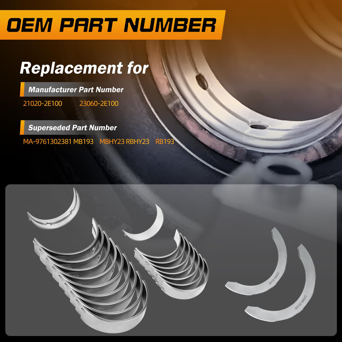 21020-2E100 STD Connecting Rod Bearings & Crankshaft Main Bearing Set