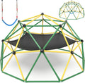 Climbing Dome with Hammock and Swing, 10FT Backyard Jungle Gym | 10FT dome with hammock and swing creates climbing