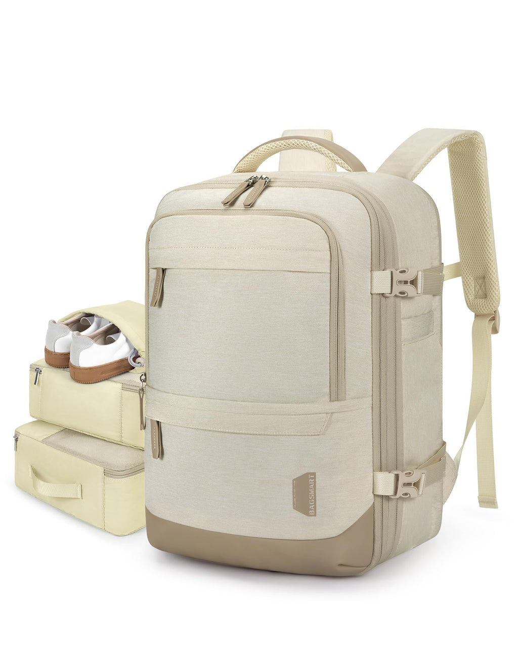 37L Expandable Travel Backpack Compression Carry On Daypack