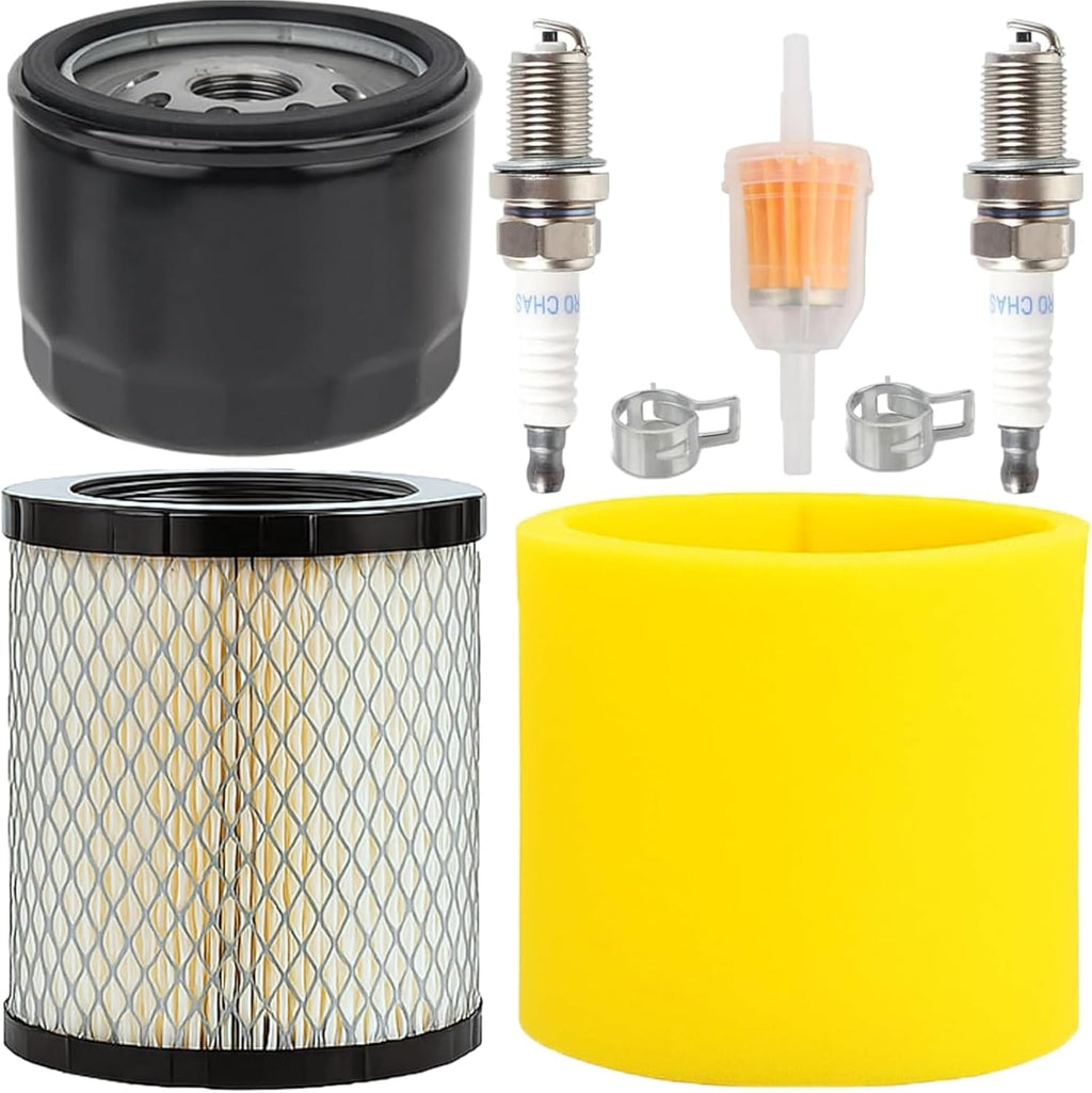 Z355E Air Filter Tune Up Kit Replacement for John Deer Z335E Z345M Z225 Z235 Z355R Z345R Z345 Z335M Z335 Z355 E120 17.5hp 19.5hp 20hp 21hp Engine 46’’48’’ Mower Parts wiht Oil Filter