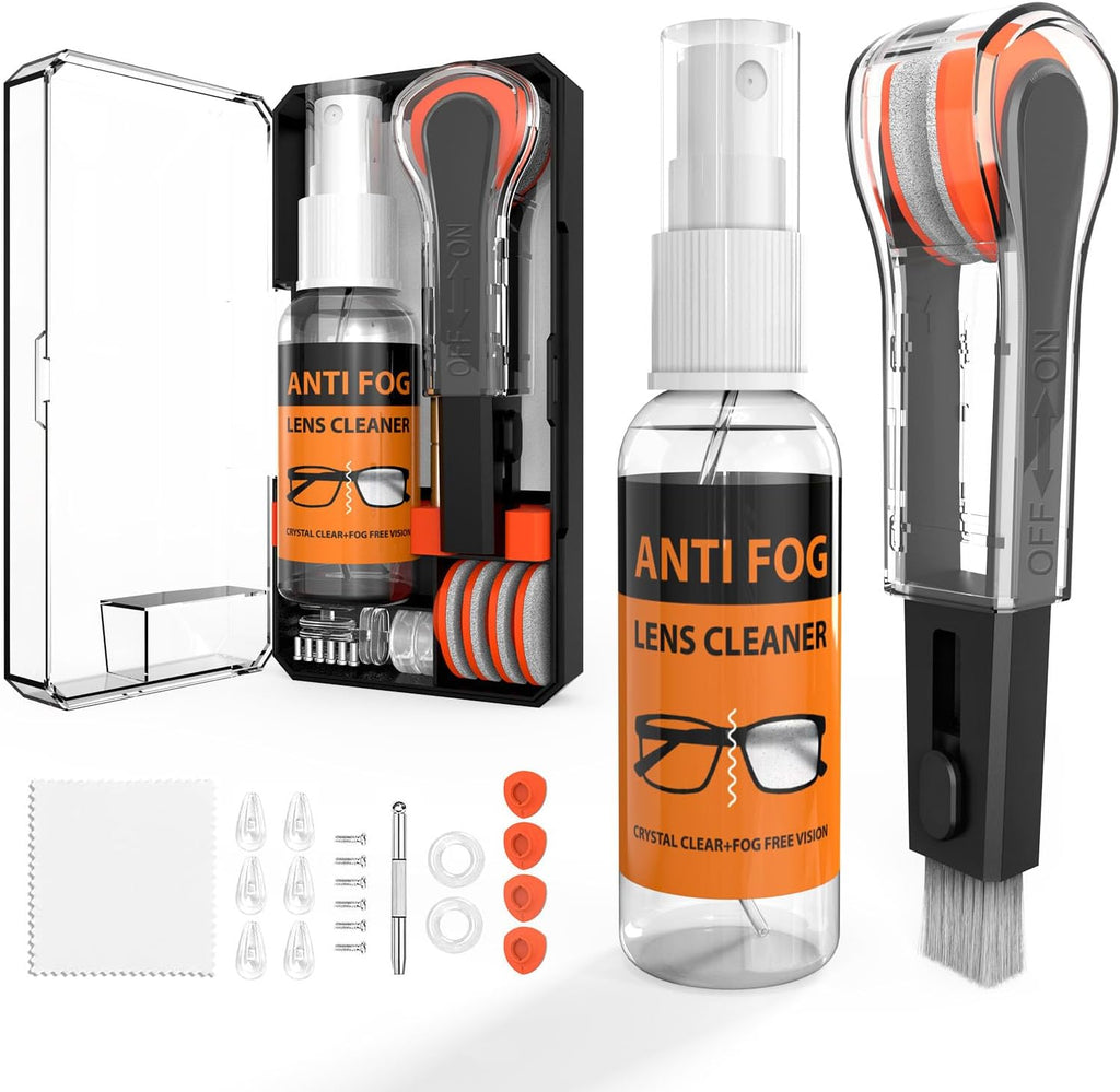 Glasses Cleaner,8 in 1 Glasses Cleaning Kit with 24H Anti Fog Eyeglass Cleaner Spray| Portable Glasses Cleaner