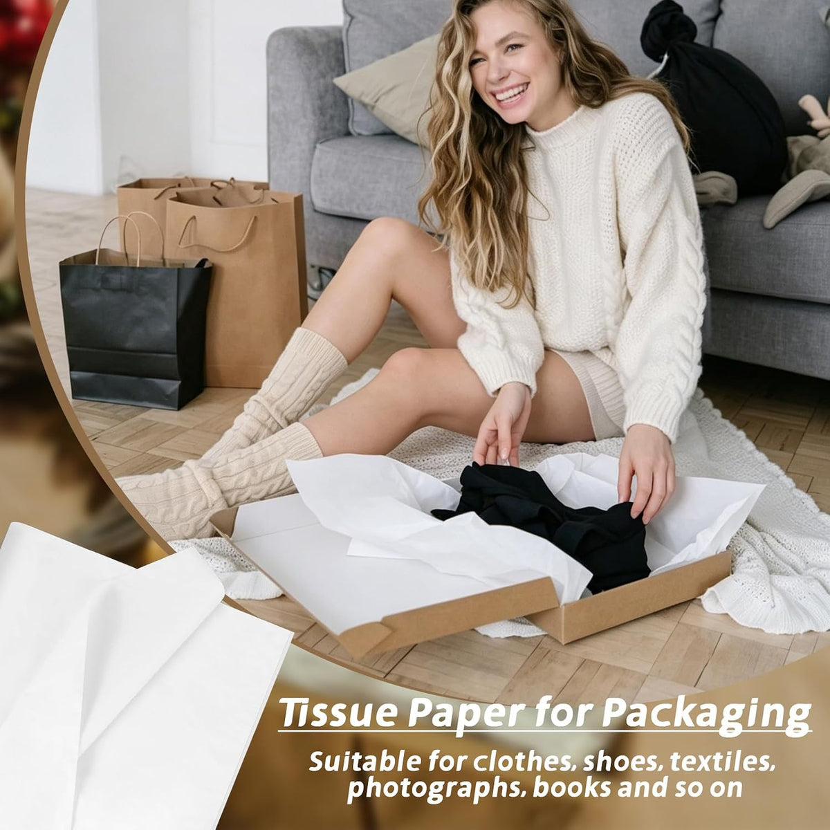 White Tissue Paper Bulk 600 Sheets 20x30