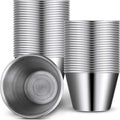 48 Pack 2.5 oz Metal Ramekins Sauce Cups Bulk