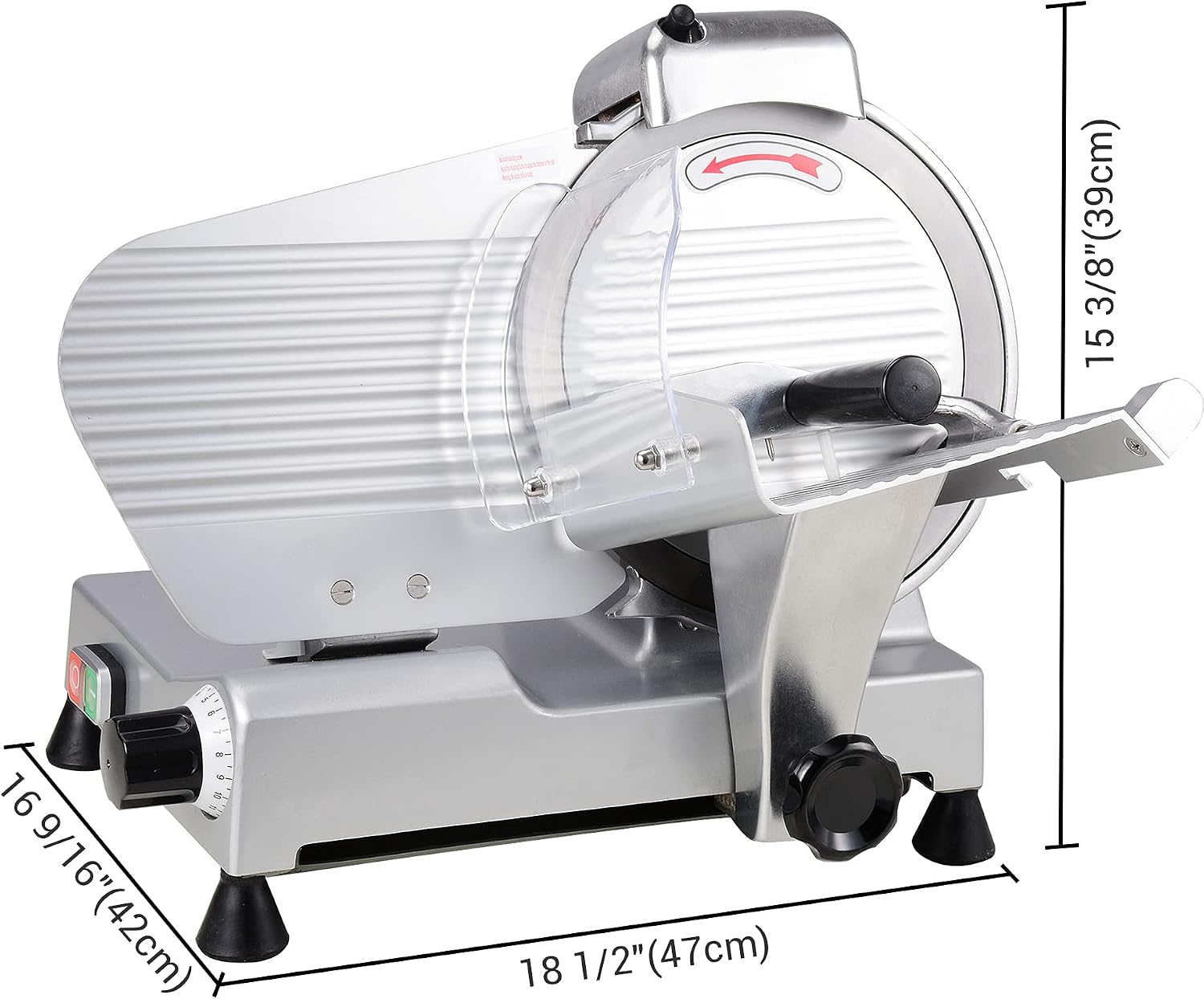 Commercial Food Slicer 10" Blade Meat Cheese Deli 110V 530RPM CE Approved NEW