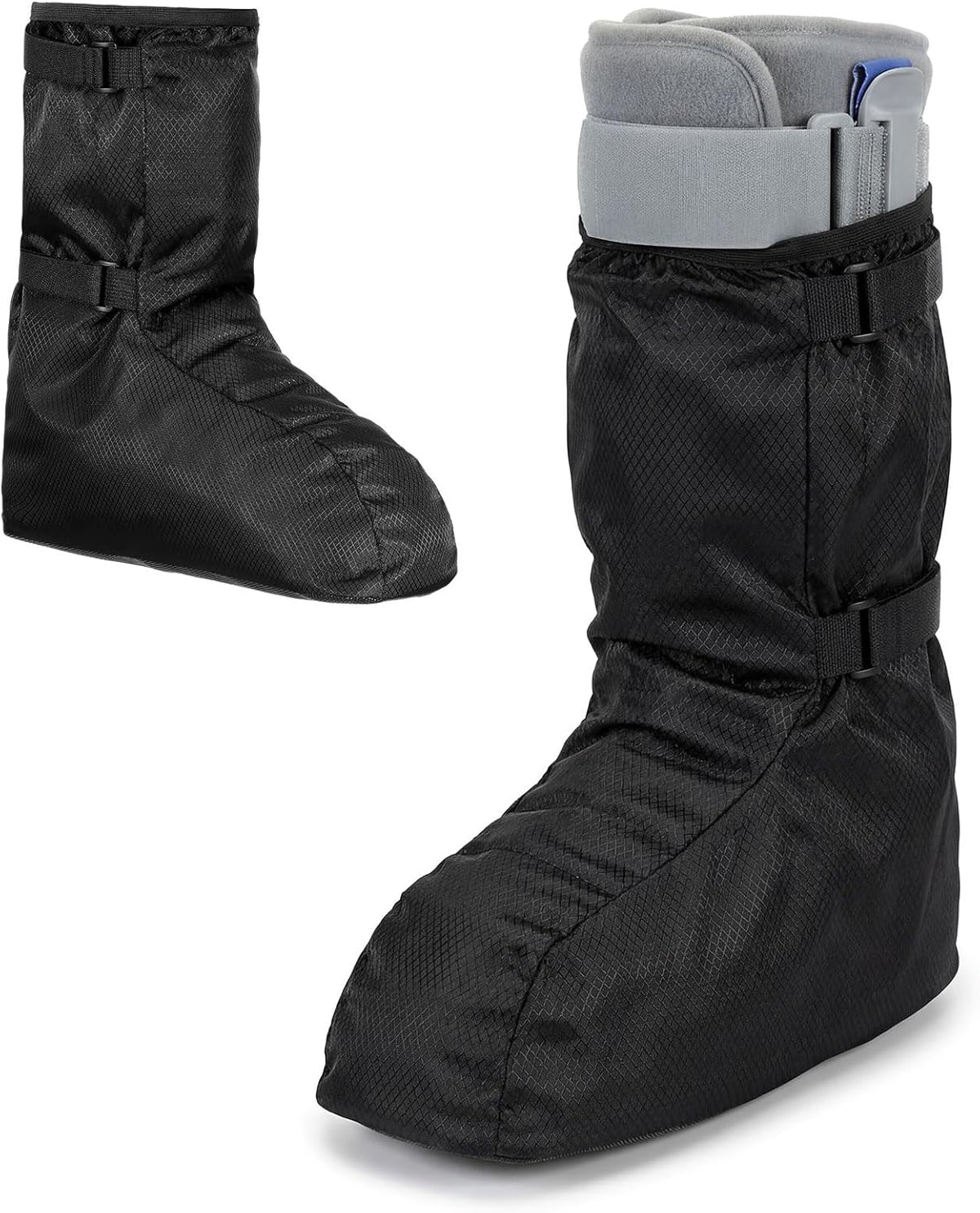 2 Pcs Walking Boot Covers Medical Waterproof, L, Black