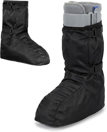 2 Pcs Walking Boot Covers Medical Waterproof, L, Black