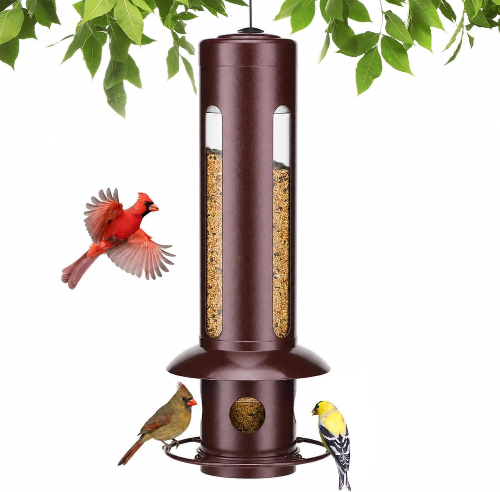 Squirrel Proof Hanging Bird Feeder for Outdoors
