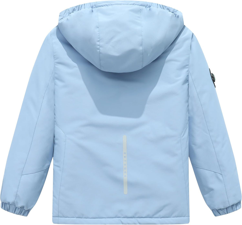 Boys Winter Warm Skiing Jacket Kids Snow Coat | Thick Fleece lined Waterproof Windproof Rain Jacket with Detachable Hood