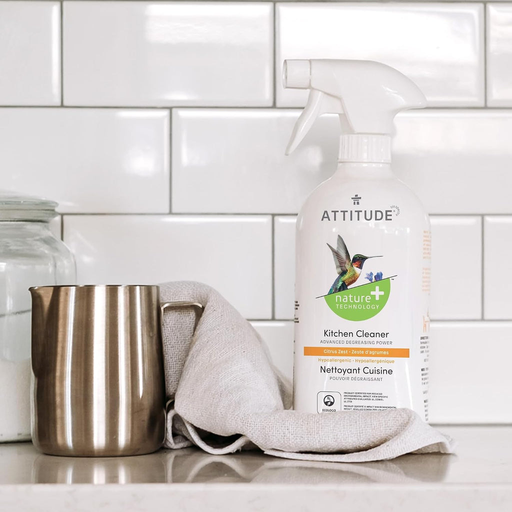 ATTITUDE Kitchen Cleaner Spray, EWG Verified, Citrus Zest, 27 fl oz