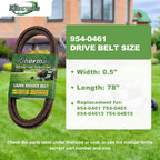 Kihermao 954-0461 Drive Belt Replacement for Cub Cadet, 1/2" x 78"