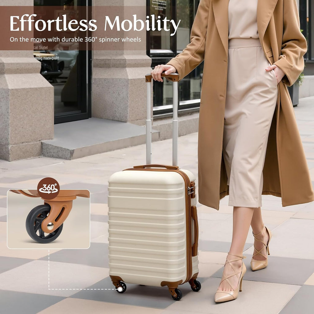 Luggage Sets Suitcase Set 3 Piece Luggage Set Carry On Hardside Luggage with TSA Lock Spinner Wheels (Navy, 5 piece set)