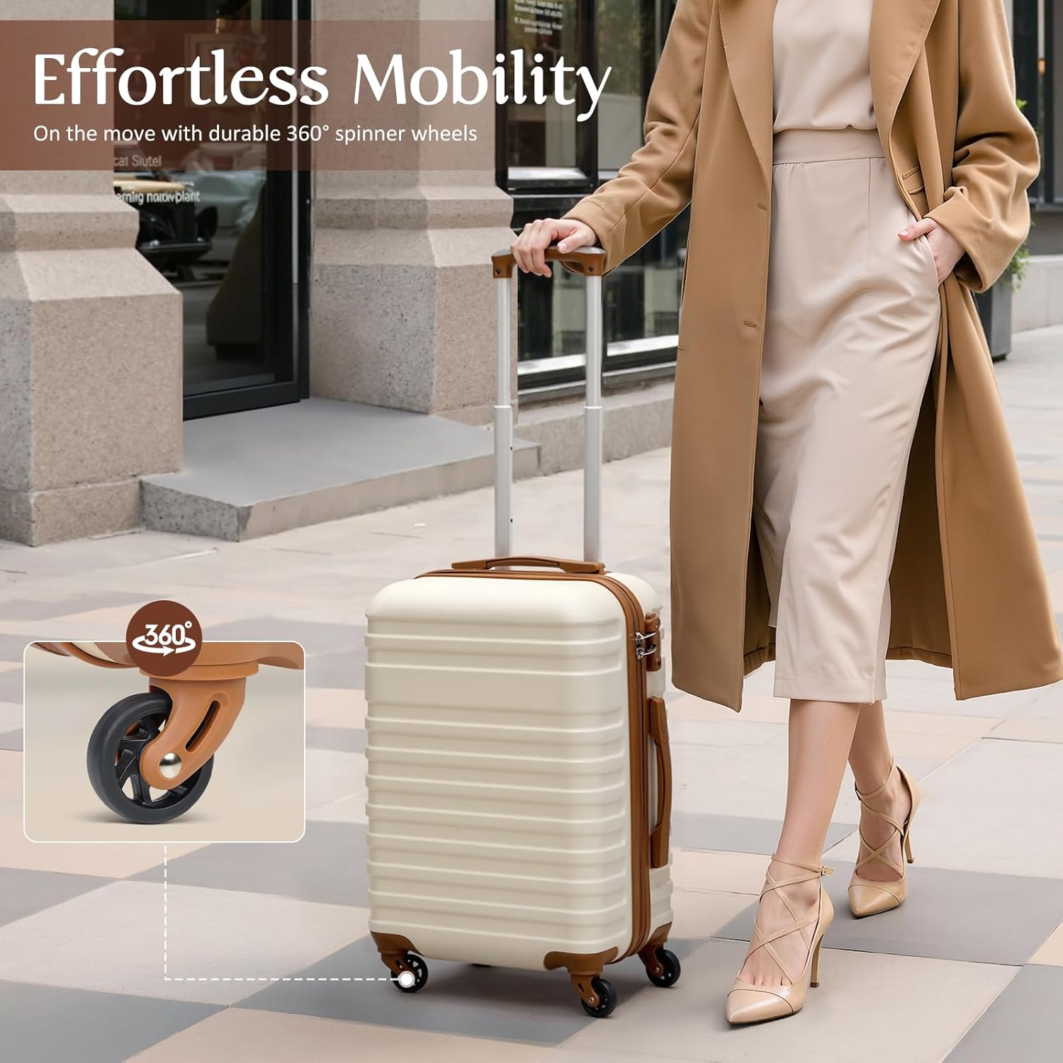 Luggage Sets Suitcase Set 3 Piece Luggage Set Carry On Hardside Luggage with TSA Lock Spinner Wheels (Navy, 5 piece set)