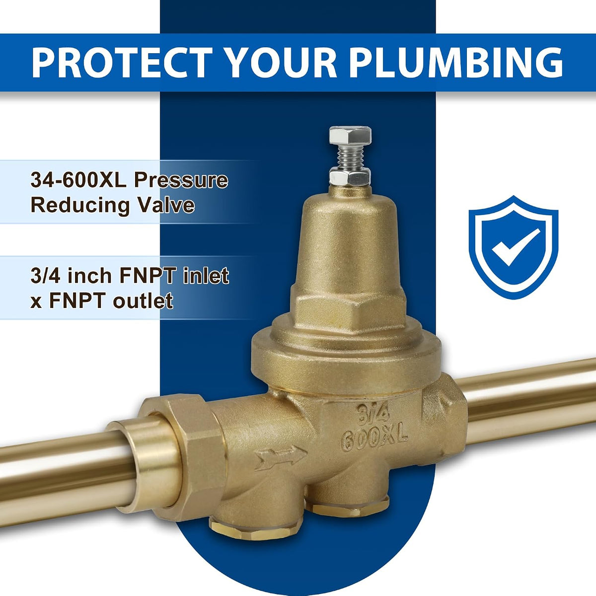 34-600XL 3/4 inch water Pressure Reducing Valve, FNPT inlet x FNPT outlet