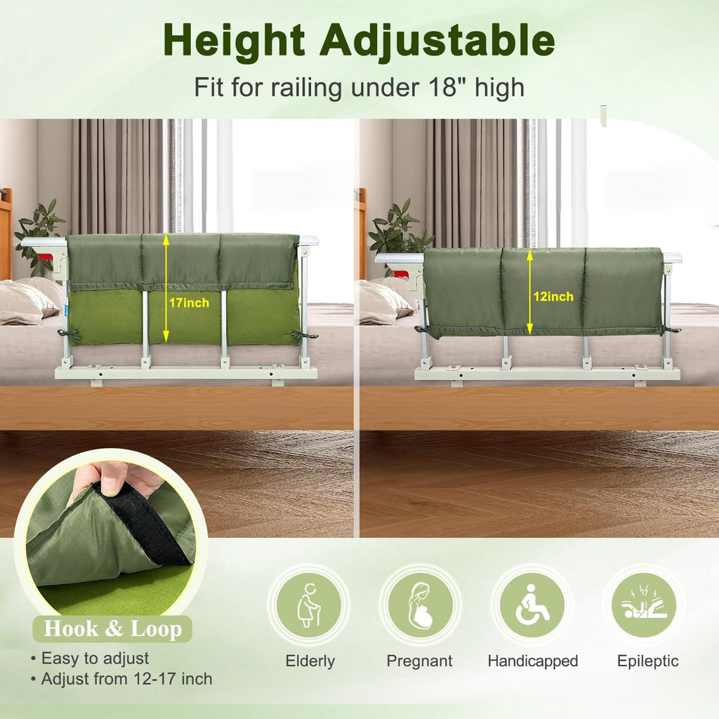 Bed Rail Pads for Elderly Adults Safety Hospital Rails Cover Padding Full Size Twin Bed Railing Covers Guard Rails