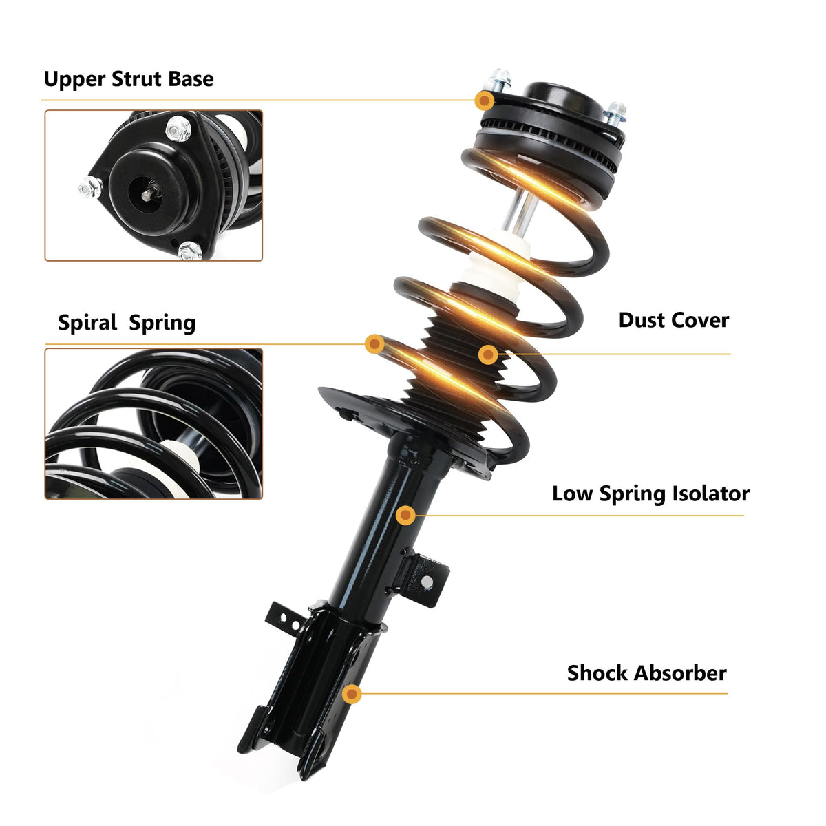 Complete Front Struts Shock Fit for 2011-2014 Chrysler 200 V6 Sedan