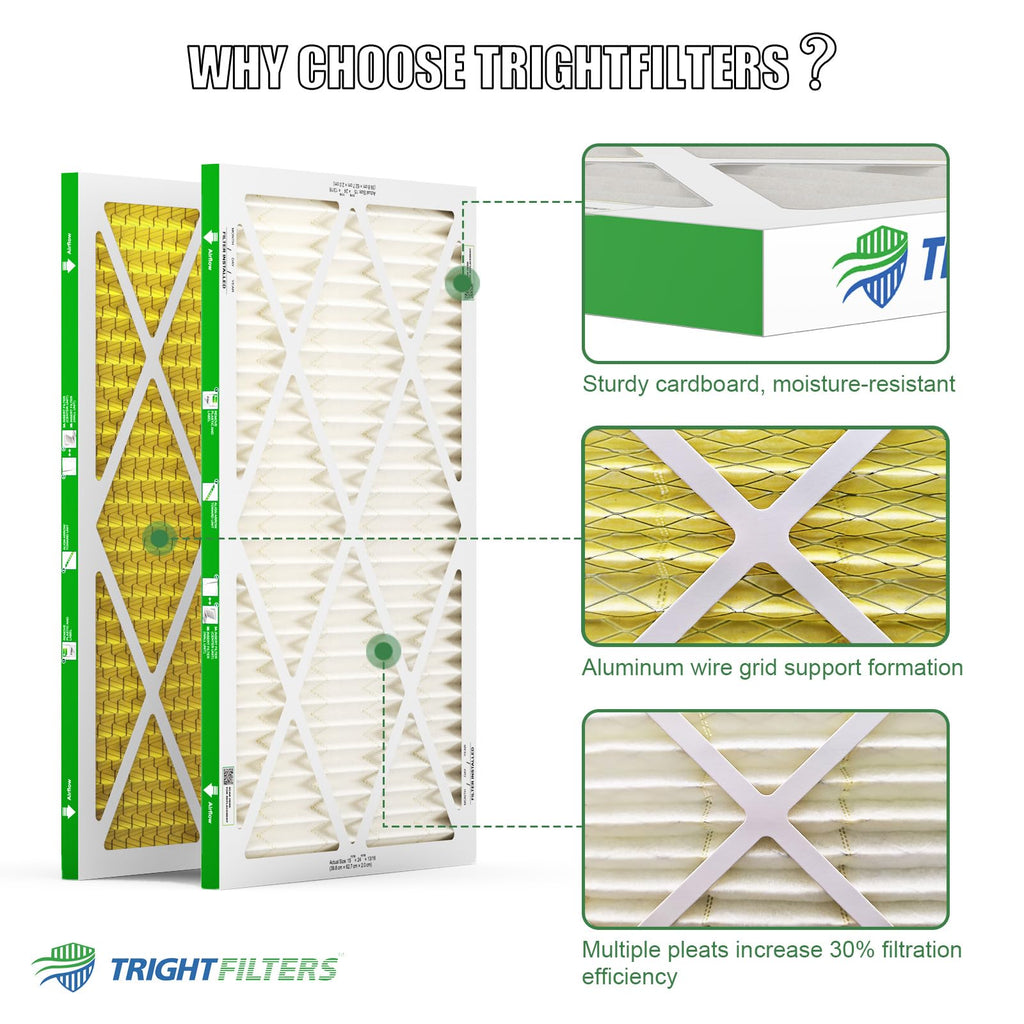 16x25x1 Air Filter 4 Pack, MERV 11 Dust & Pet Dander Defense