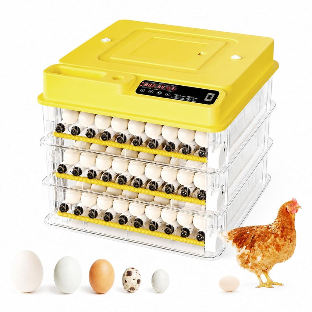 216 Egg Hatching Incubator, Auto‑Turner Temp Control Candler