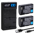 2-pack LP-E6 LP-E6N Batteries with Dual Charger for Canon EOS 5D Mark II | 5D Mark III, 5D Mark IV, 5DS, 5DS R, 6D