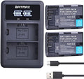 2Pcs 2650mAh LP-E6 LP-E6N Battery + LED Dual Charger for Canon EOS R, R5, R6, Ra, XC10, XC15, 5D Mark II/III/IV, 5DS