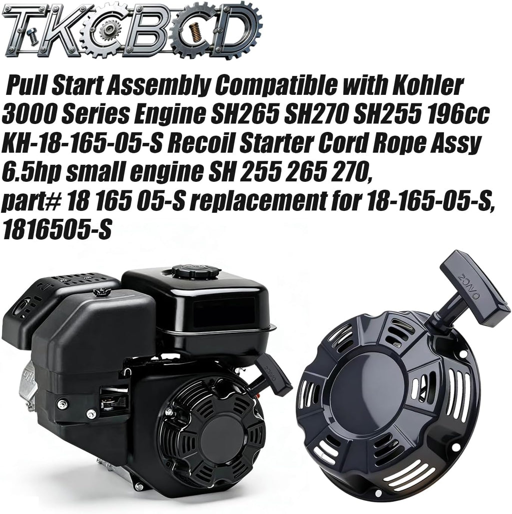 Recoil Starter Compatible with Kohler SH265 SH270 SH255 196cc