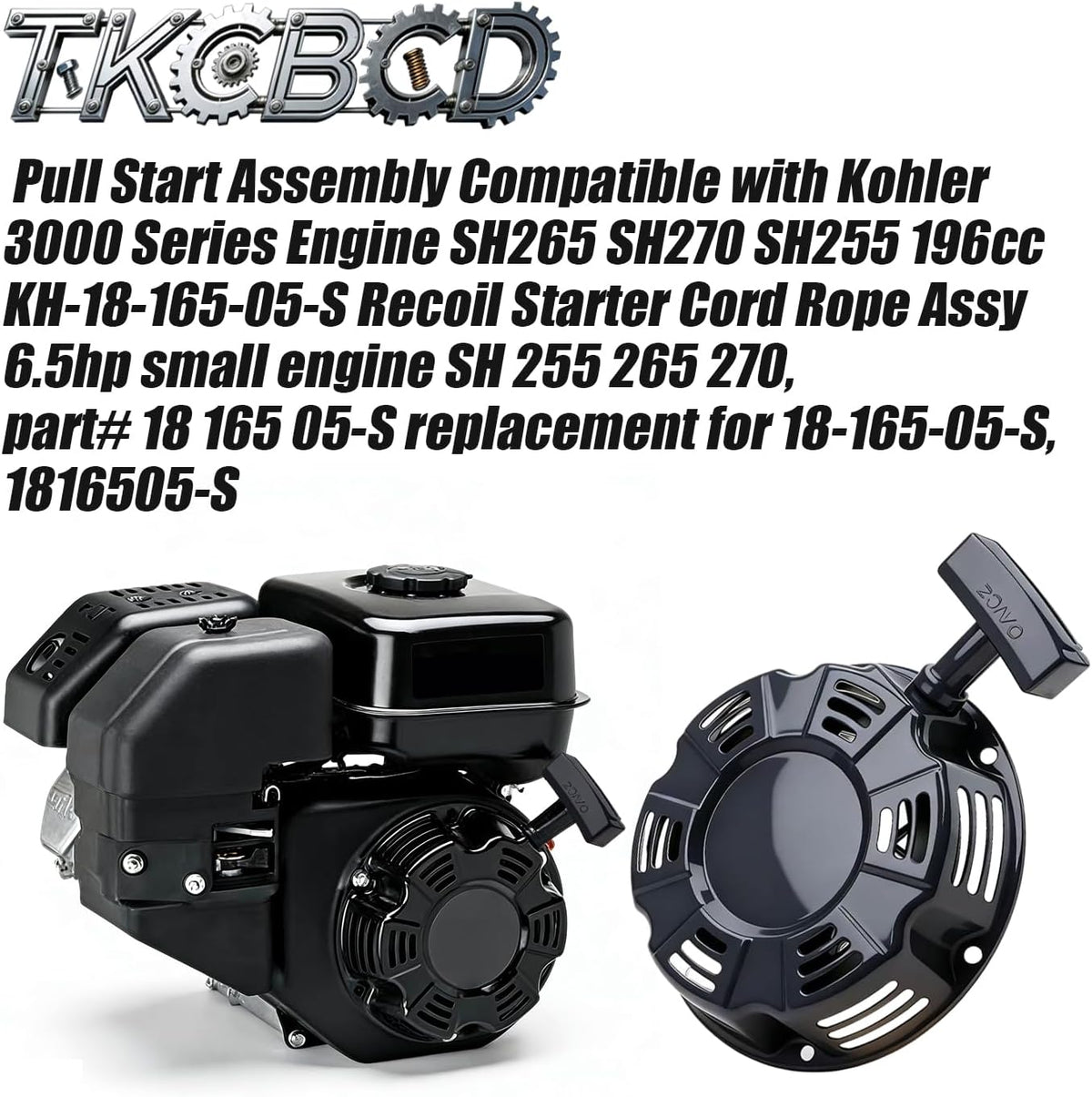 Recoil Starter Compatible with Kohler SH265 SH270 SH255 196cc