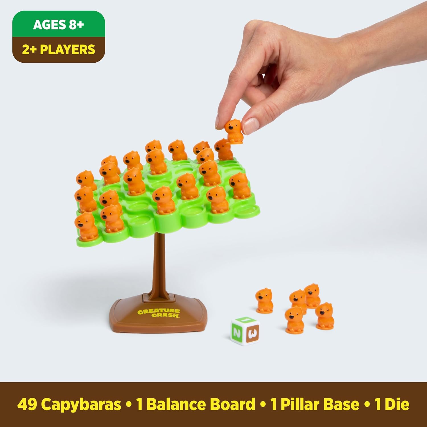 Creature Crash by Relatable, The Capybara Balancing Game, Great Kids Games and Family Game Night Essentials, Includes