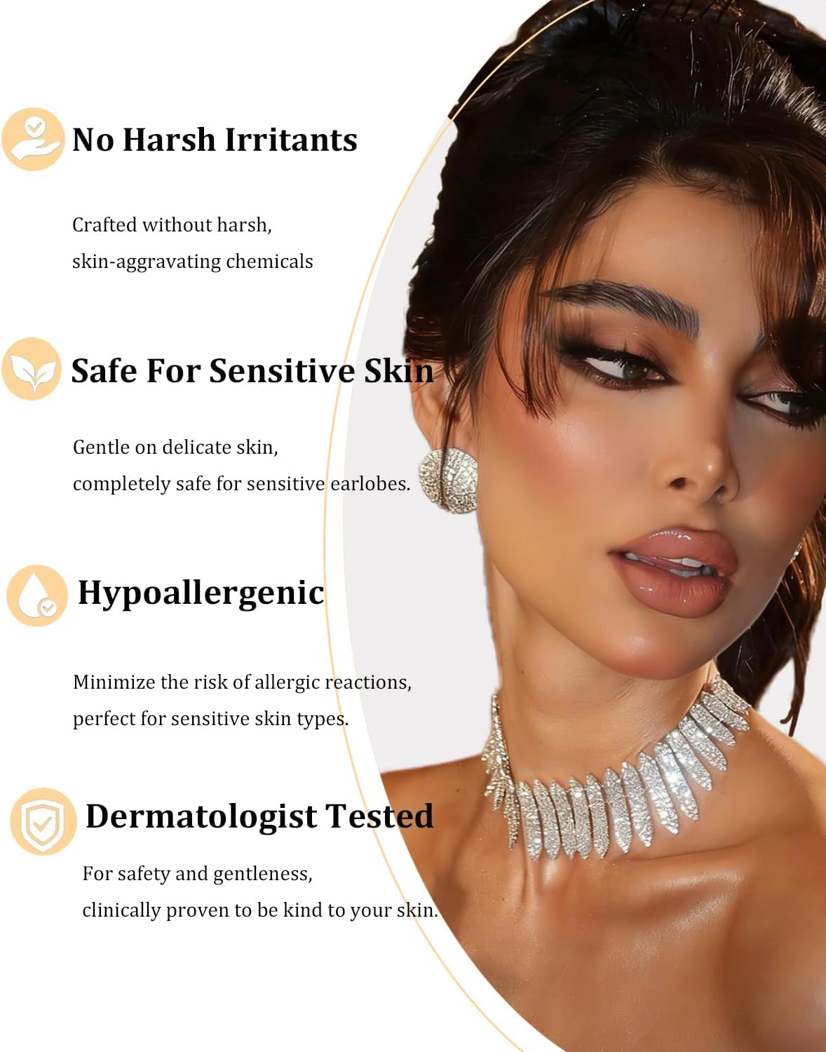 Statement Hypoallergenic Stud Earrings for Women Luxury Prom Jewelry Rhinestone Earrings for Women Sparkly Aretes