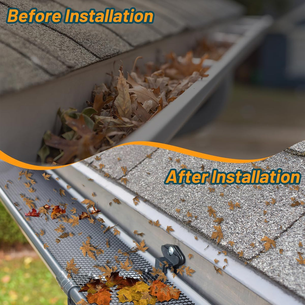 Aluminum Gutter Protection Gutter Covers Gutter Screen DIY Aluminum Leaf Filter Gutter Protection Rainwater Gutter