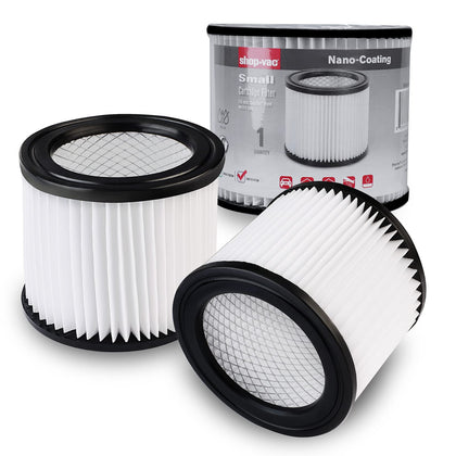 90398 Cartridge Filter for 4 Gal and Less Wet/Dry Vacuums, 2‑Pack