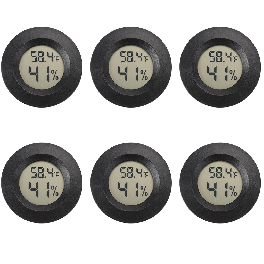 Serundo Auto Digital Hygrometer Thermometer Room Indoor Thermometer 6 Pack