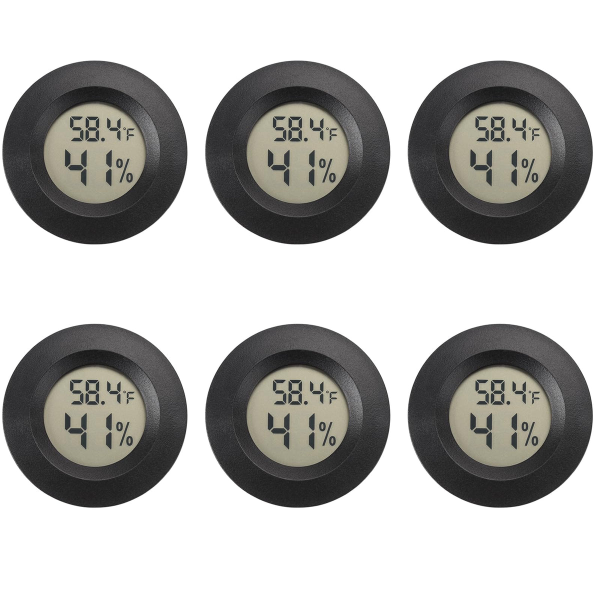 Serundo Auto Digital Hygrometer Thermometer Room Indoor Thermometer 6 Pack