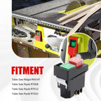 Table Saw Push Button Switch Fit for Ridgid R4514T Ryobi RTS08 RTS12 RTS23
