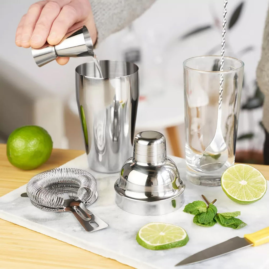 6-Piece Cocktail Shaker Set, Bartender Kit, Drink Shaker, Bar Set