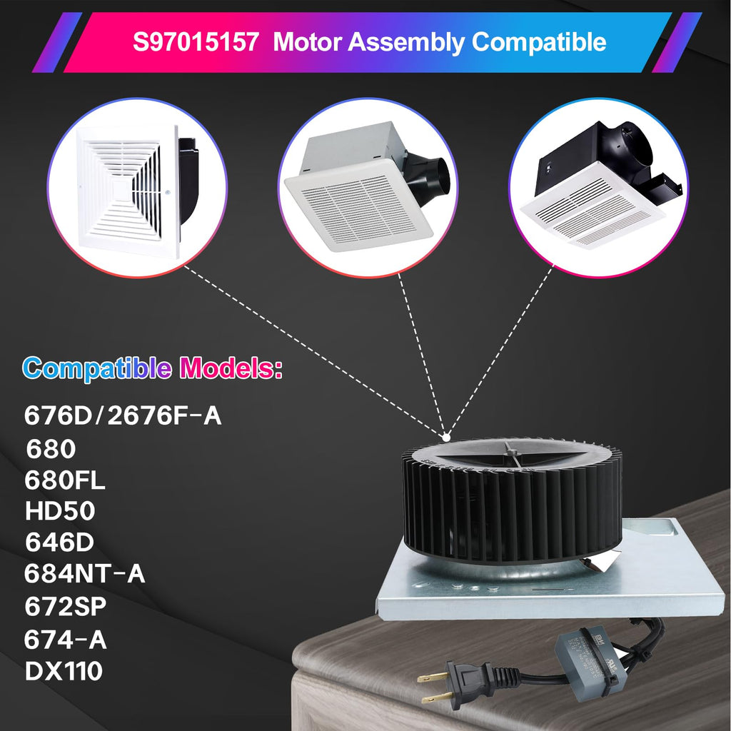 S97015157 Bathroom Exhaust Fan Motor Assembly Replacement