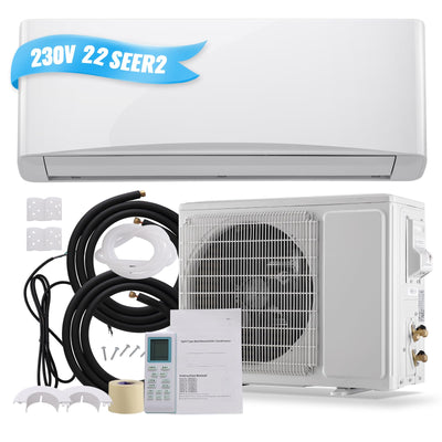 12000 BTU Mini Split Air Conditioner with Heat Pump Split AC Unit, 22 SEER2 230V, Max Coverage Area Up to 750 Sq. Ft