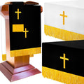 3 Set Parament Table Runner Altar Cloth Black and White