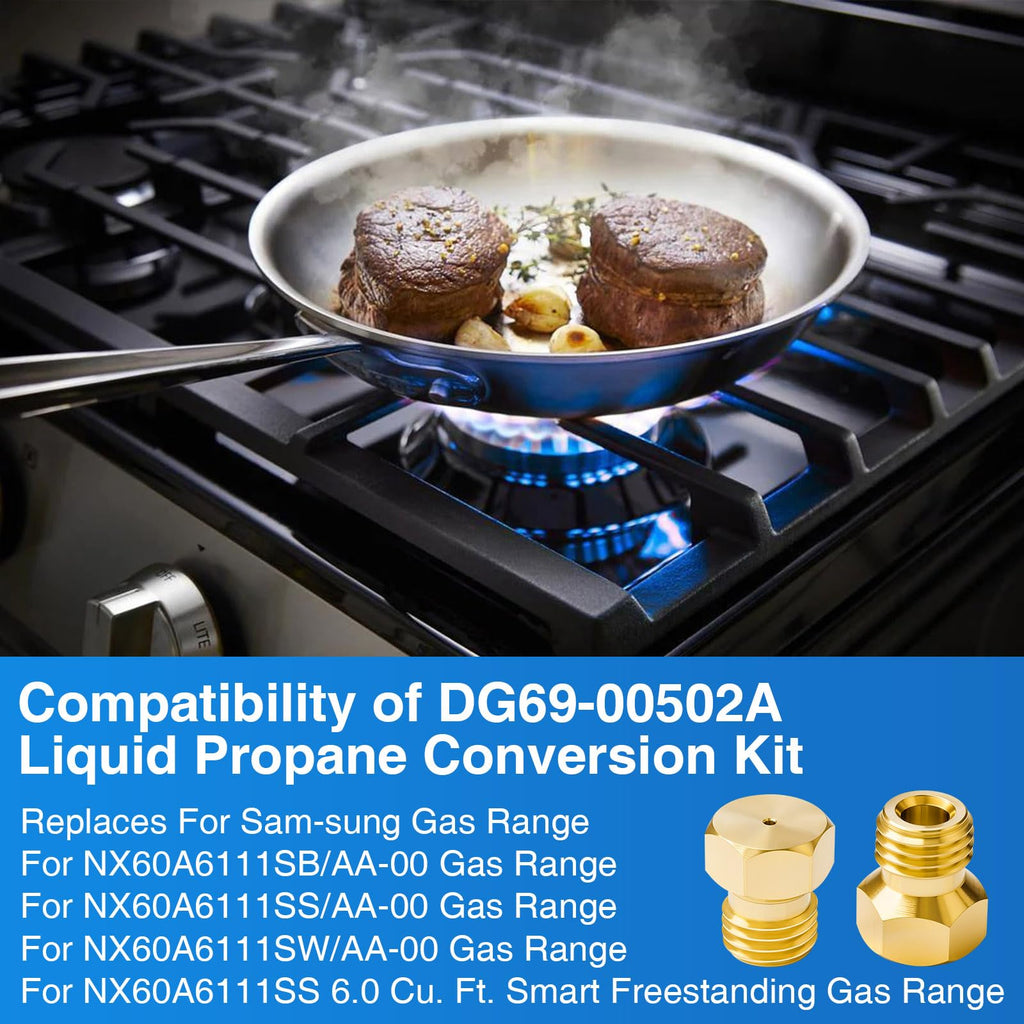 7PCS Burner Orifices DG69-00502A LP Conversion Kit for Samsung Gas Range
