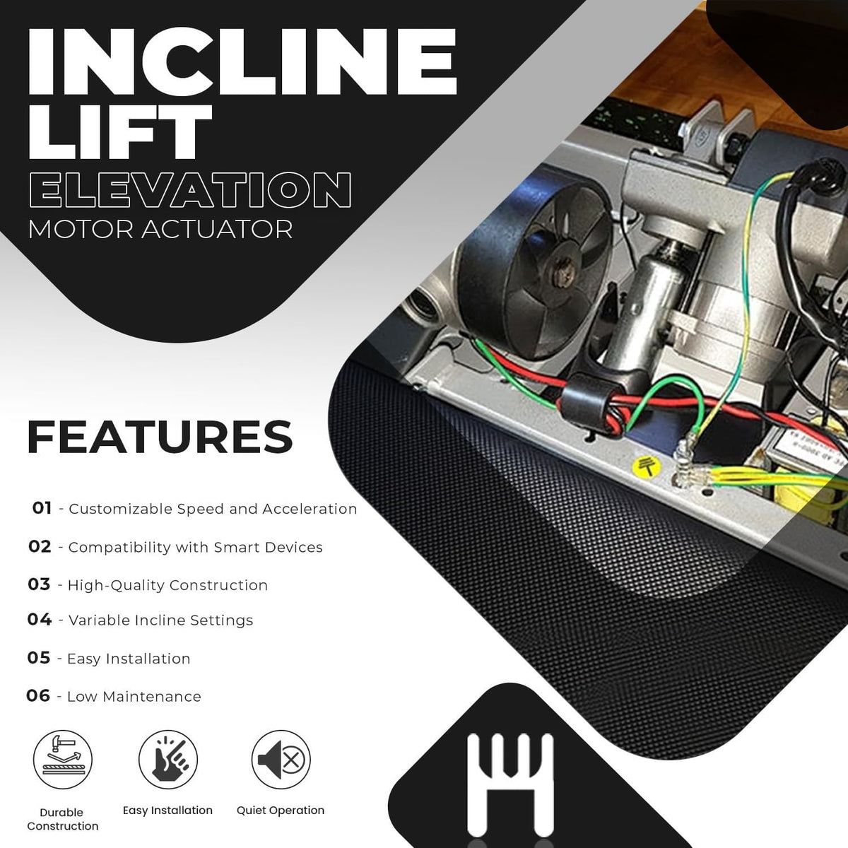 H.F Exchange Incline Lift Elevation Motor Linear Actuator 120V, 60HZ, Exercise Equipment for Treadmill, Heavy Duty Quiet Operation, P/N 231224 Works with FreeMotion Gold Gym 450 Maxx 685T