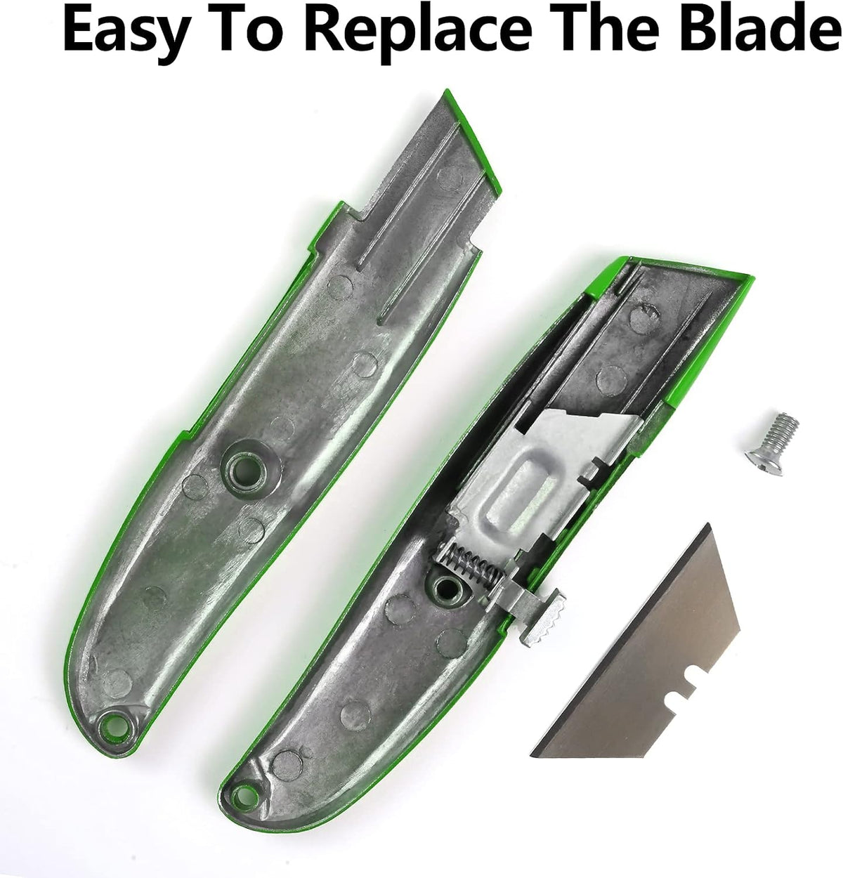 2 Pack Heavy Duty Box Cutters, Retractable Utility Knives for Boxes