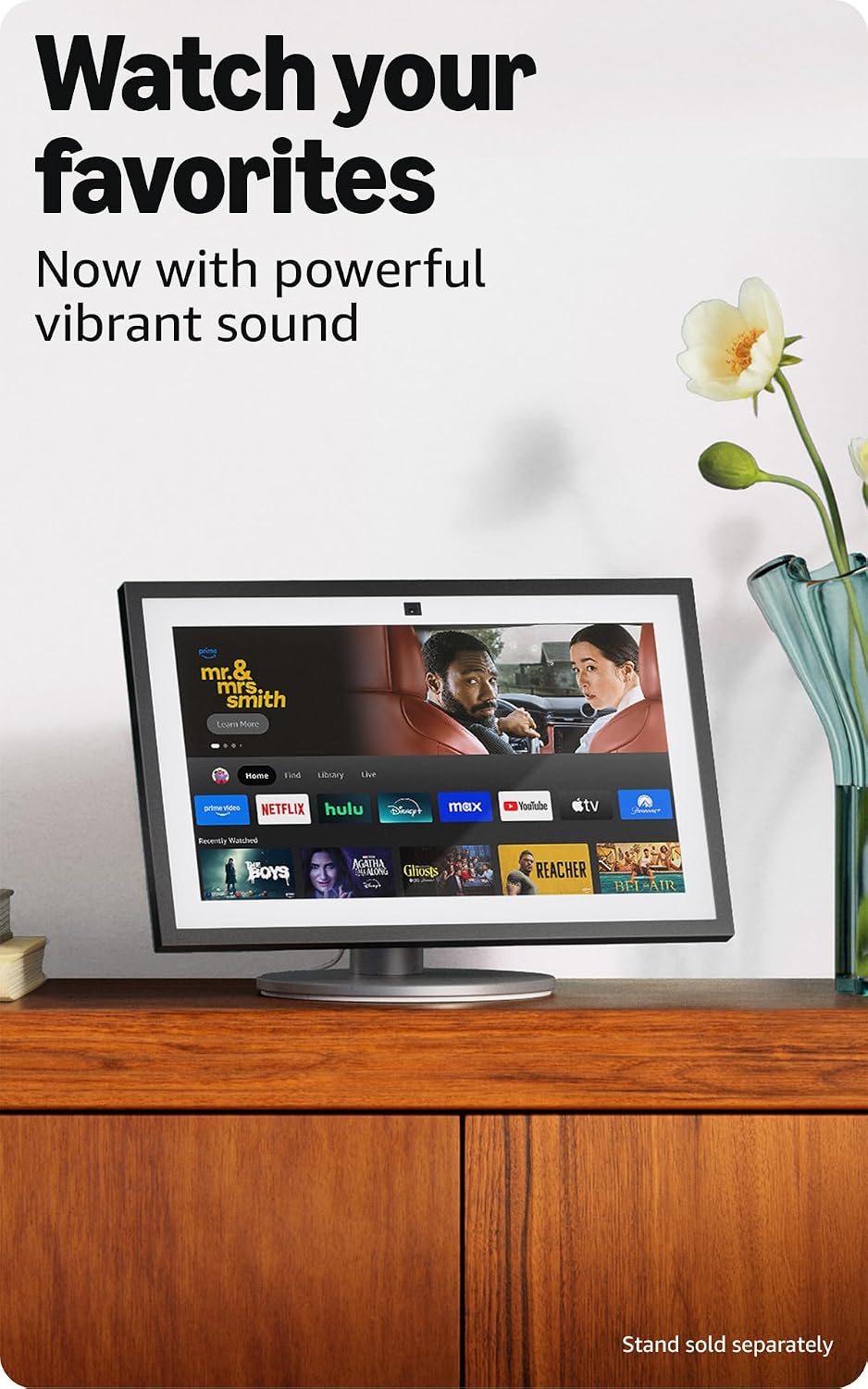 Echo Show 15 (newest model), Full HD 15.6" kitchen hub for home organization, with built-in Fire TV, Designed for Alexa+