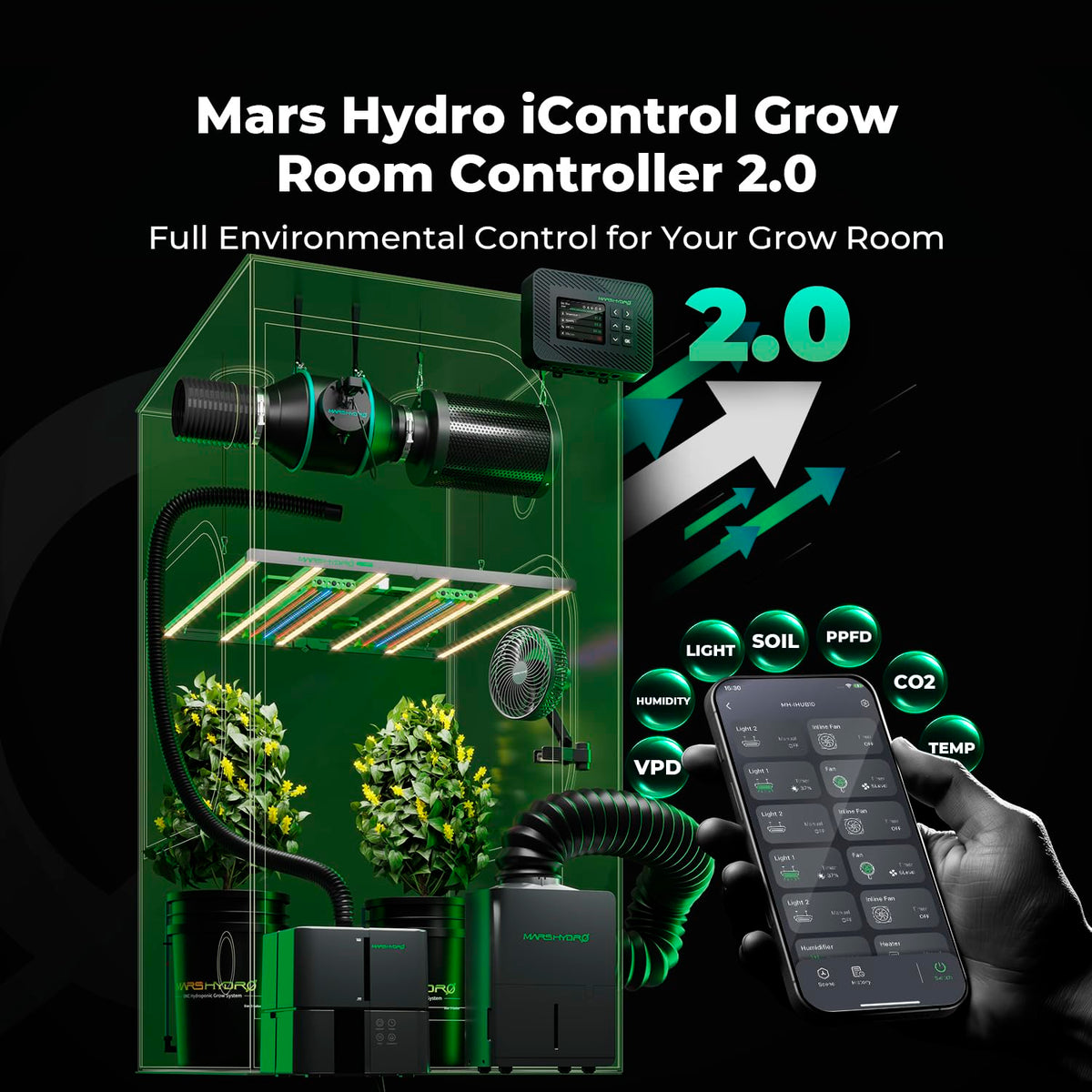 MARS HYDRO iControl Controller for Grow Tent Plant Cycle with App Control